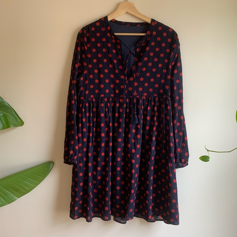 Perfect Blue and Red Polka Dot Dress